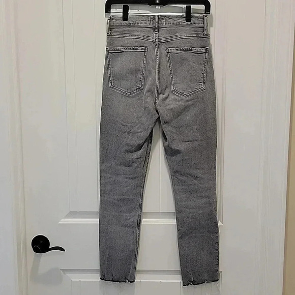 Agolde Nico High Rise Skinny Raw Hem Faded Grey Jeans Size 26 - Picture 3 of 7
